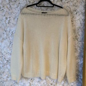 Ivory Mohair Eileen Fisher Lightweight Sweater